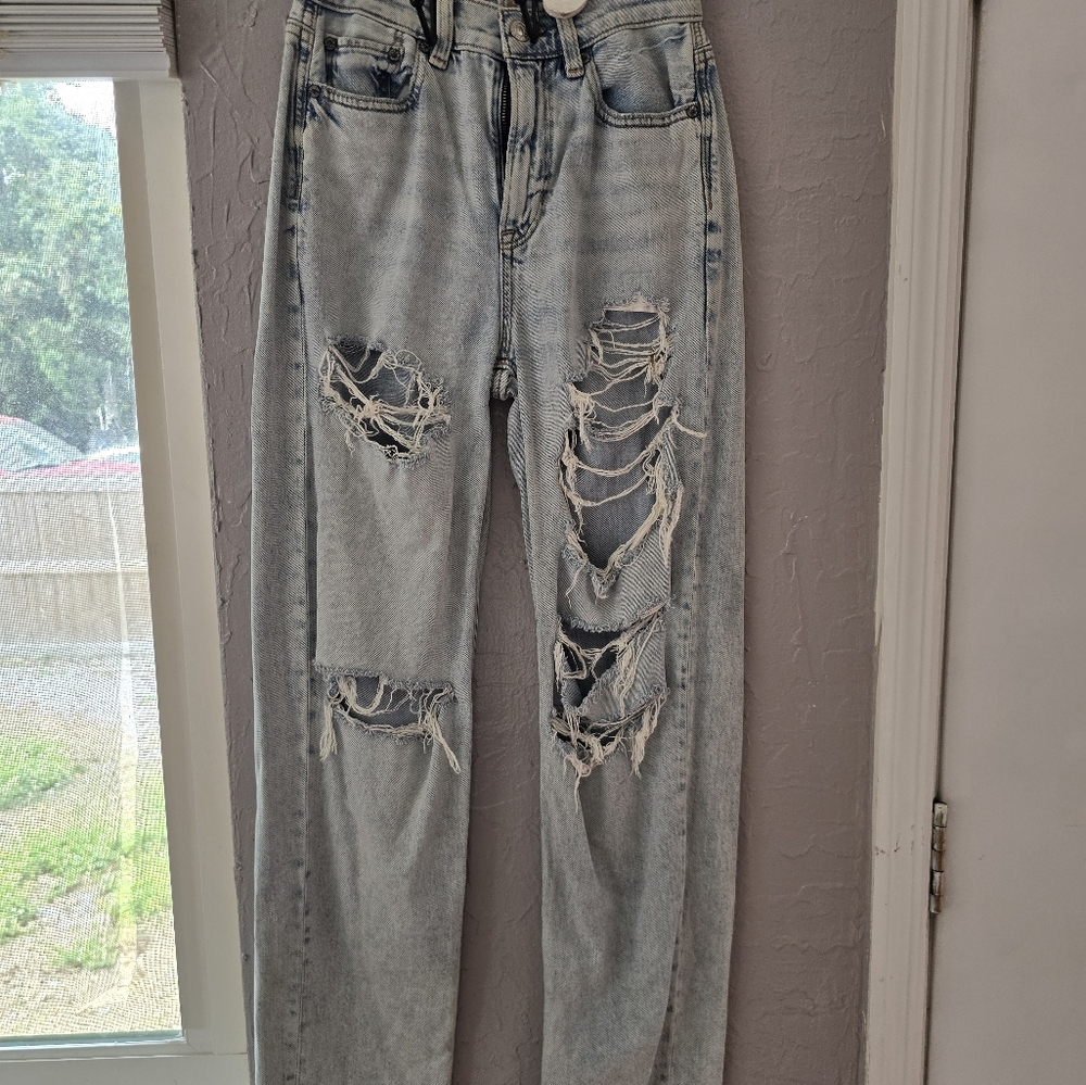 Distressed Light Wash Jeans